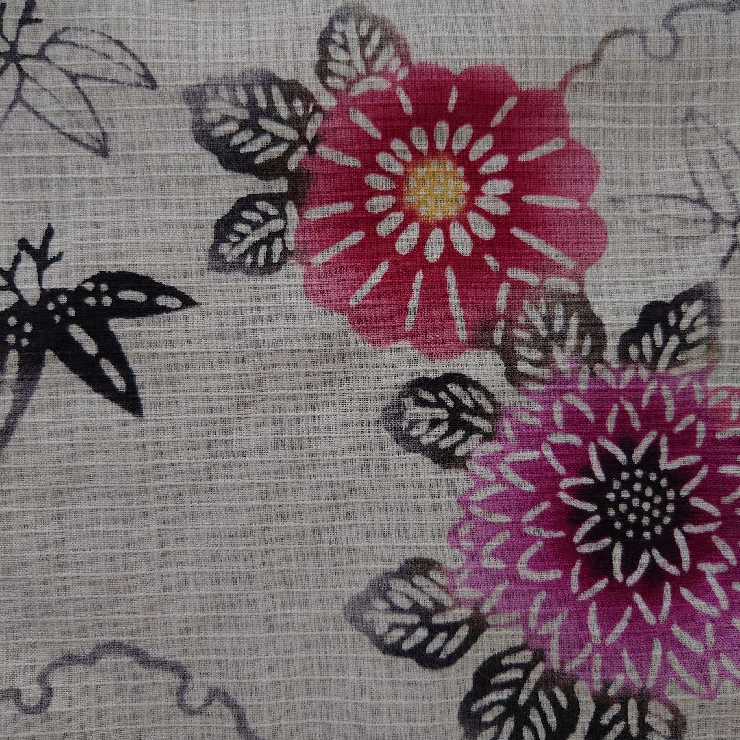 三勝染 ゆかた 浴衣 M 注染 花柄