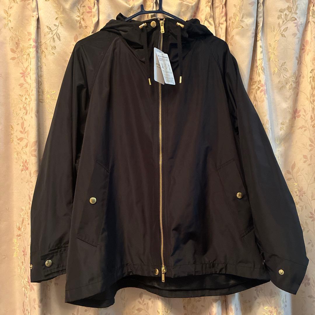 新品タグ付 Spick and Span撥水ウェザー フーディーブルゾン黒36