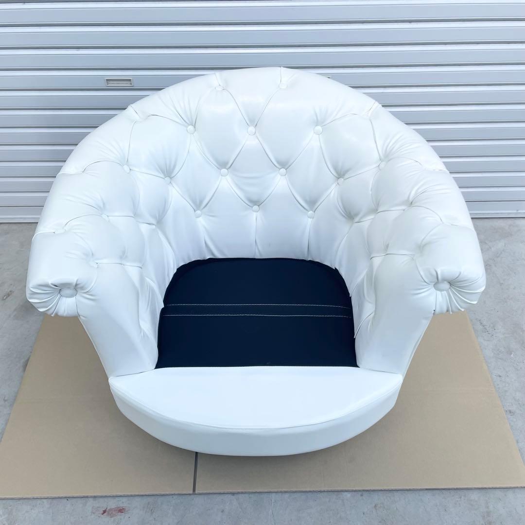 1人掛けソファ シェル型 ホワイト 椅子 チェア 家具 インテリア