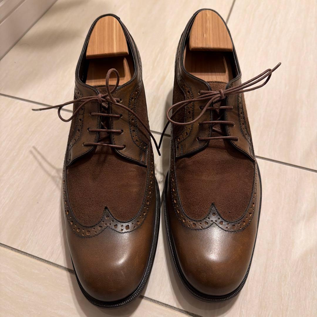 【美品】LANVIN COLLECTION スウェードウィングチップ