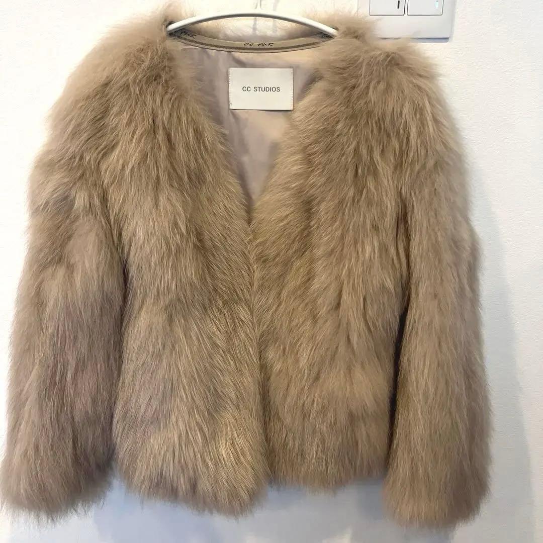 CC STUDIOS ベージュ フォックスファー コート