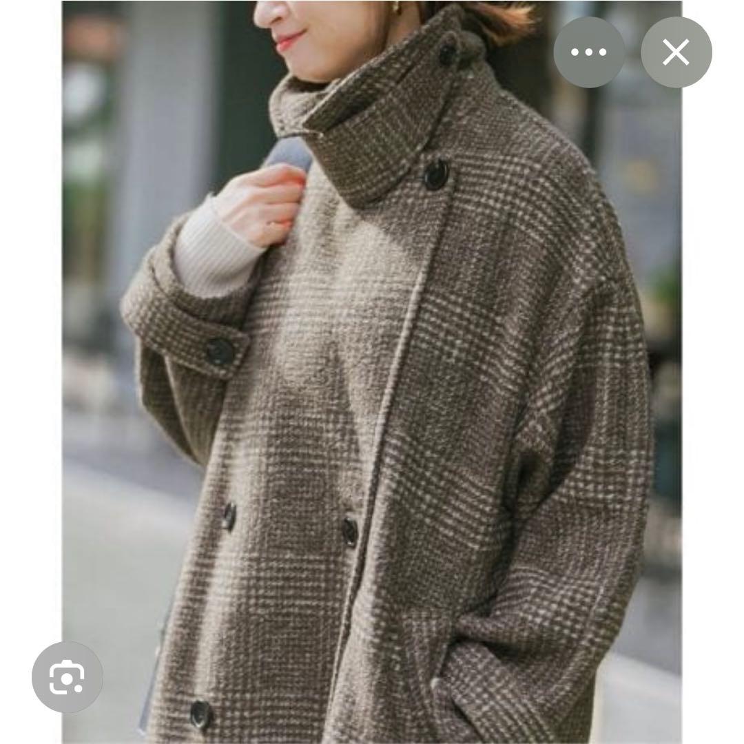 komi spick&span チェック柄コート