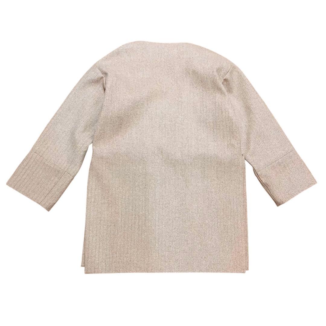 新品タグ付　ボーダーズアットバルコニー ウールへリンボーンジャケット ベージュ