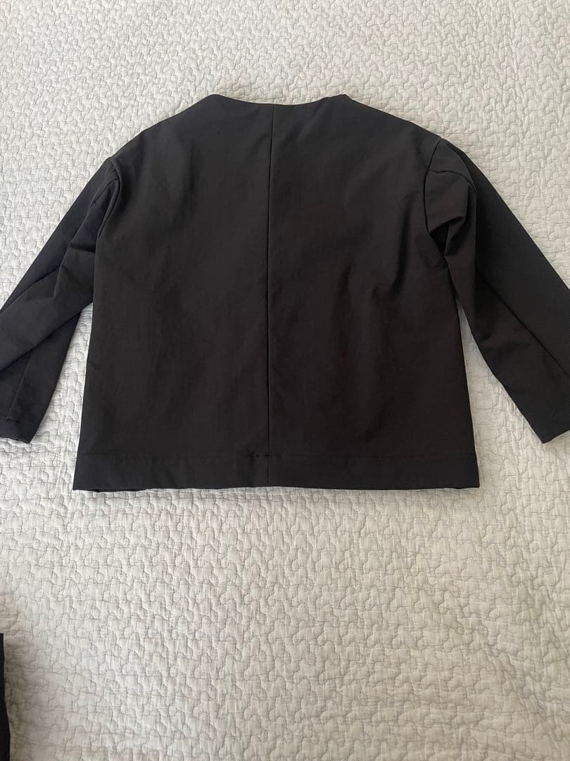 MOUN TEN. ノーカラージャケット　黒　110