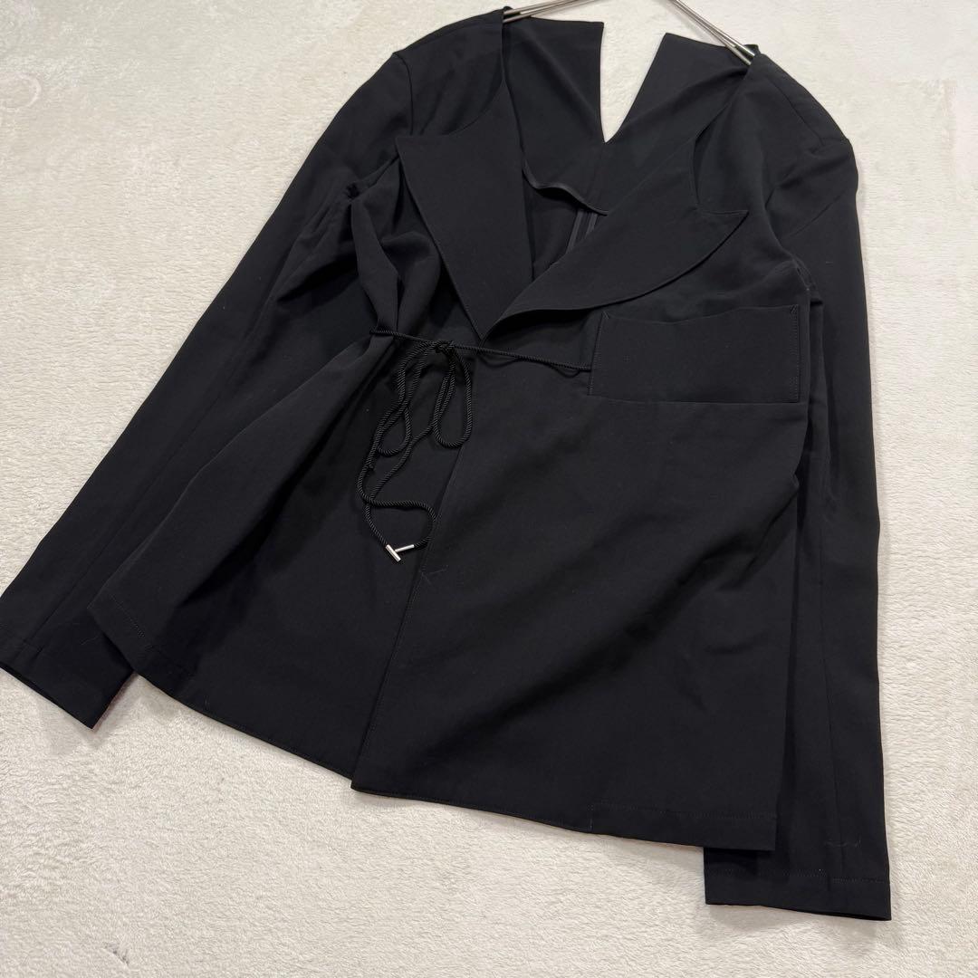 LIMI Feu 変形テーラードジャケット ドローストリング 黒 S リミフゥ