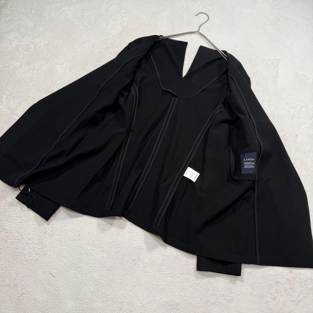 LIMI Feu 変形テーラードジャケット ドローストリング 黒 S リミフゥ