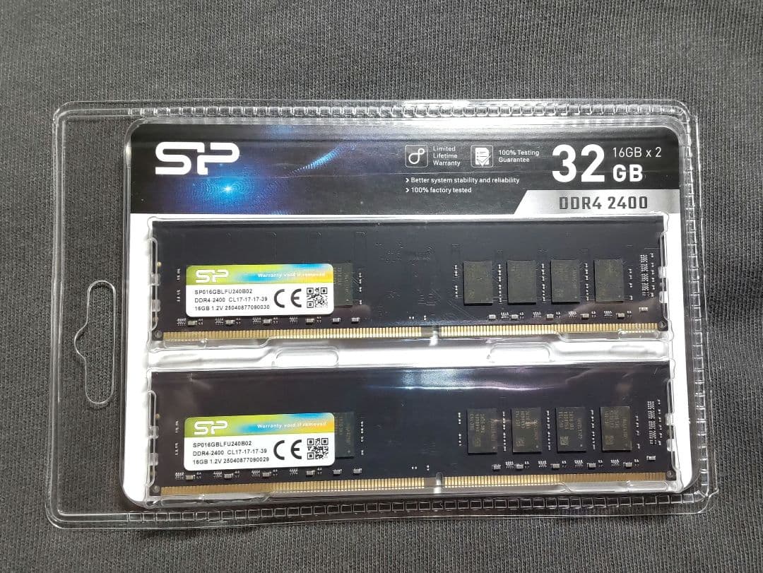 メモリー SP DDR4 2400MHz 32GB (16GB x 2)
