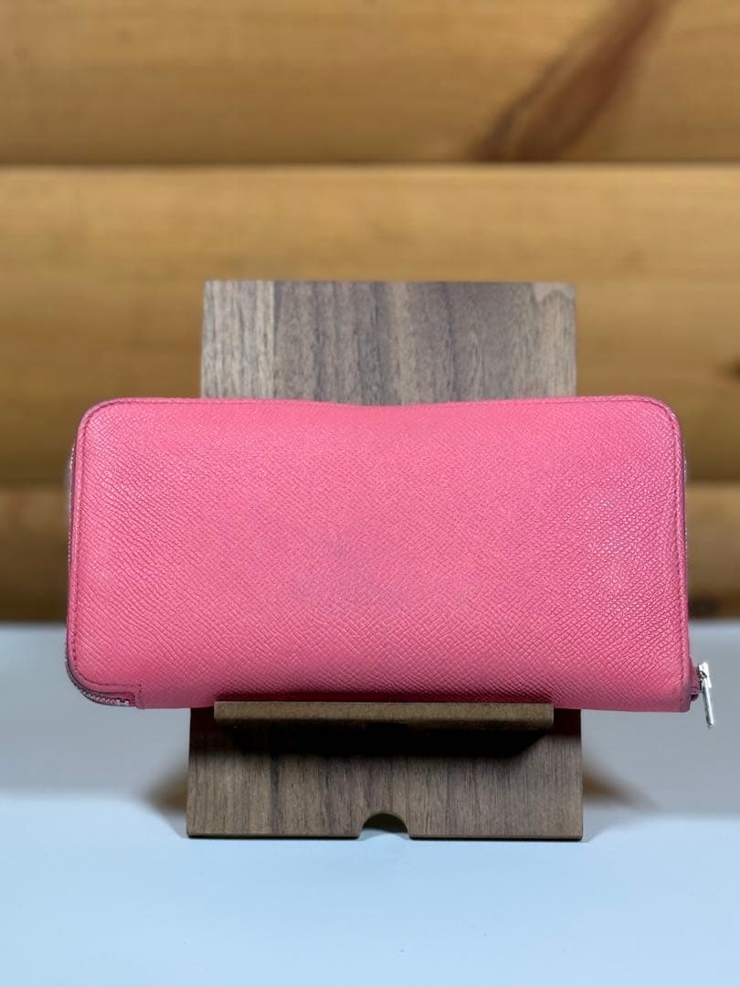 【最終価格】エルメス アザップ シルクイン ピンク ラウンドファスナー 正規品