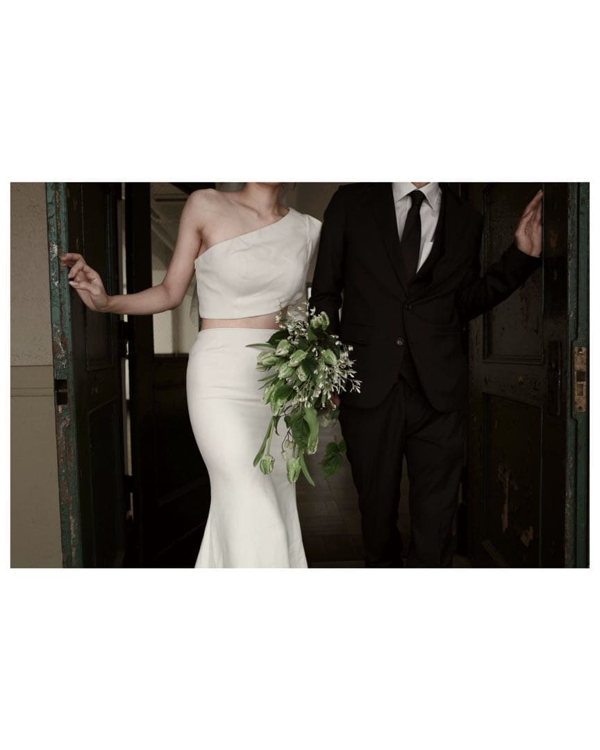 ワンショルダーウェディングドレスkayo