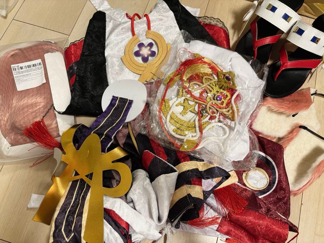 八重神子　コスプレ　フルセットウィッグ靴耳