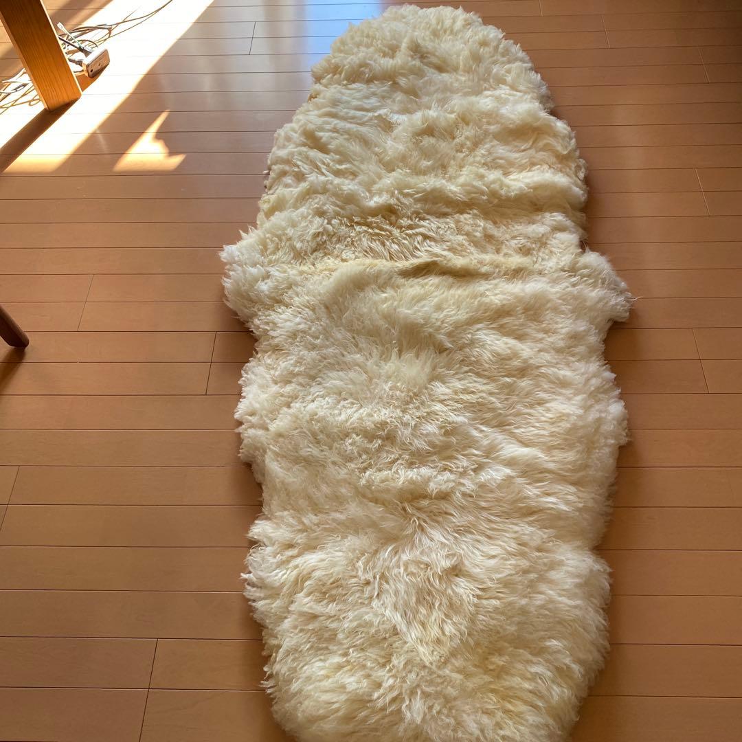シープスキンマット【クリーム色】羊毛製