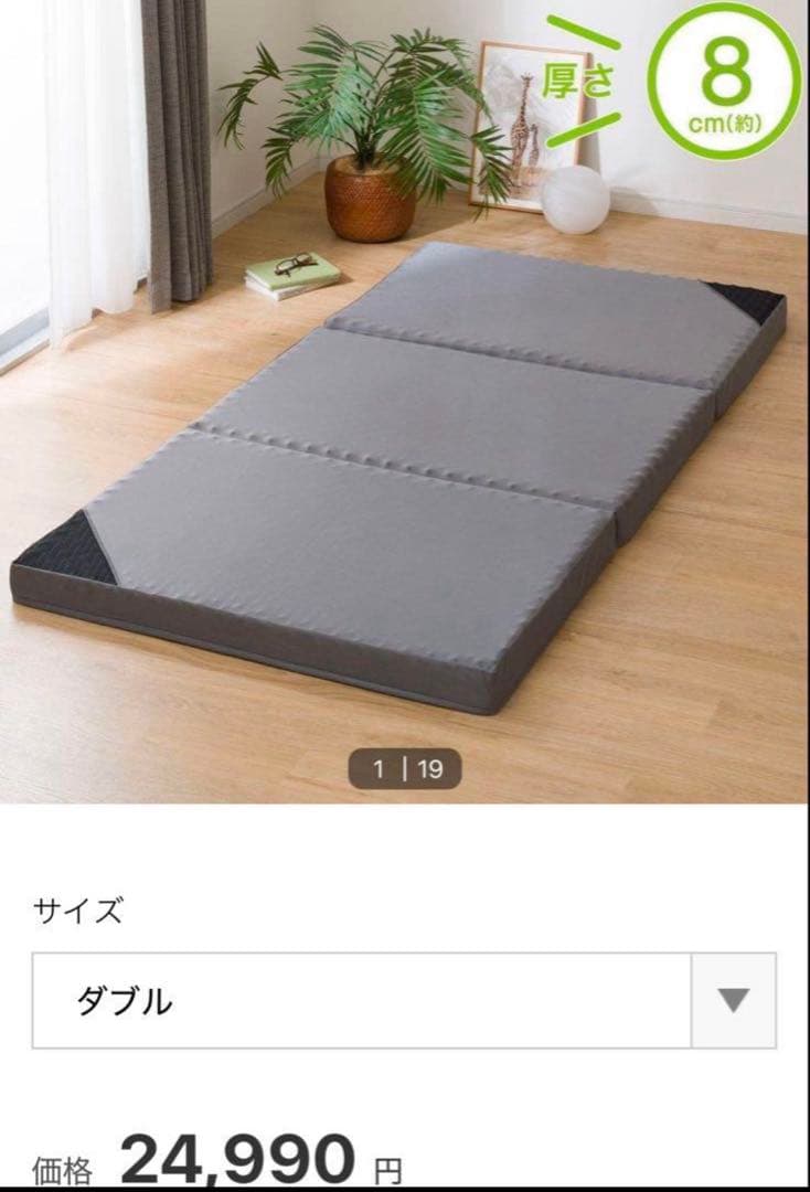 ニトリ☆美品☆点で支える体圧分散敷布団　マットレス　ダブル