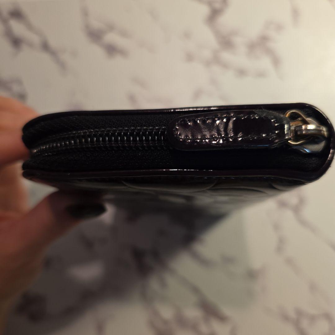 CHANEL フラワーエンボス 長財布 ブラック