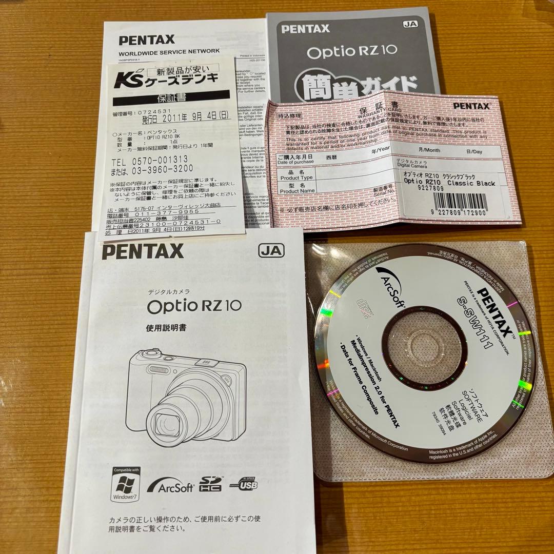 未使用★PENTAX★デジタルカメラ★Optio RZ10★ブラック