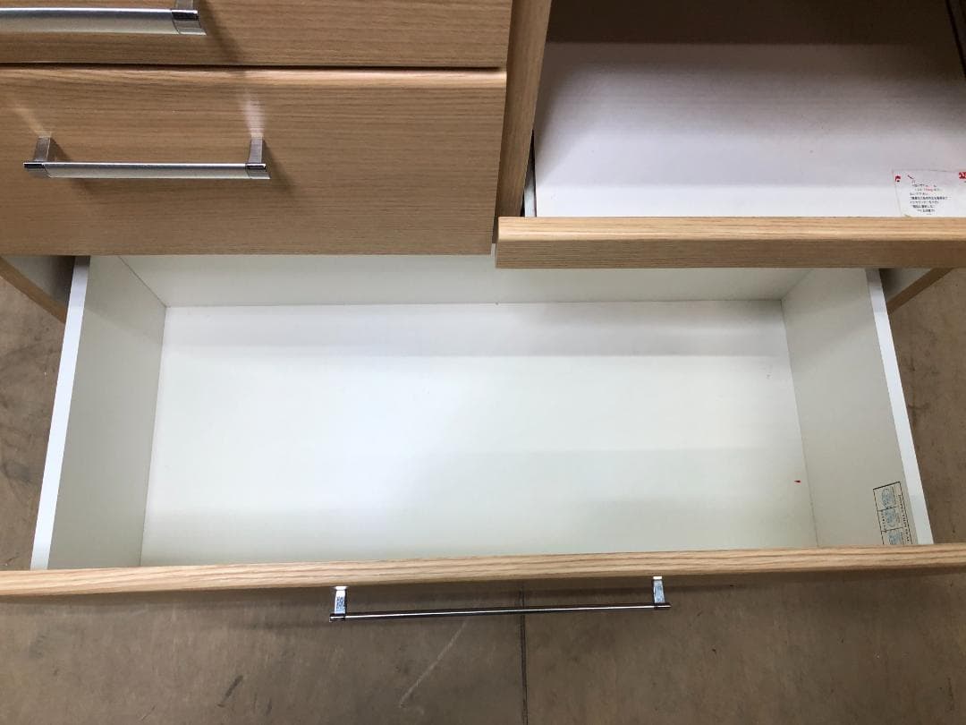 ニトリ 食器棚 RIPE-90KBS キッチン・レンジボード　250329-1