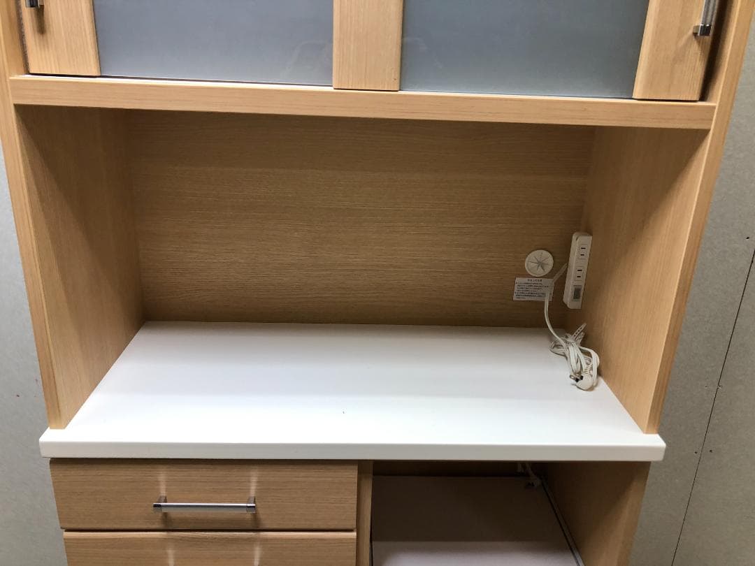 ニトリ 食器棚 RIPE-90KBS キッチン・レンジボード　250329-1