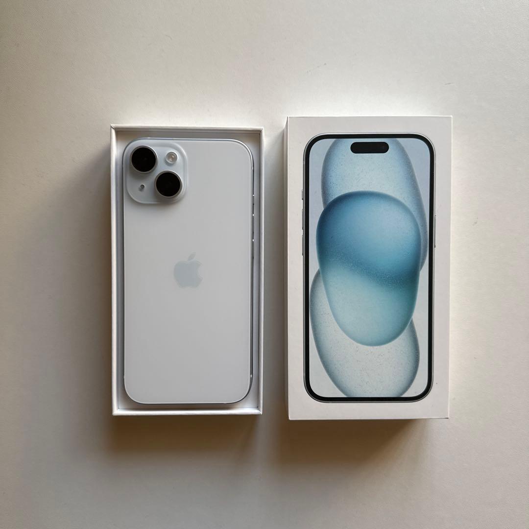 美品　Apple iPhone 15 ブルー128GB（SIMフリー)