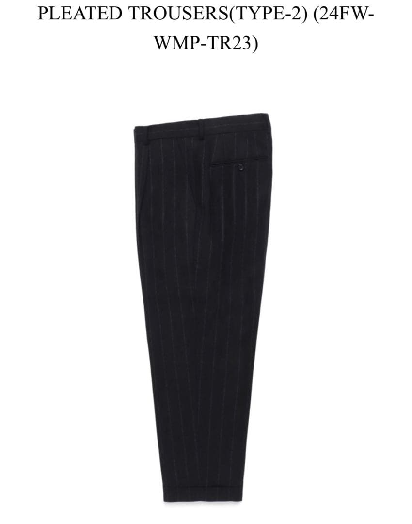 24fw チョークストライプ　スラックス