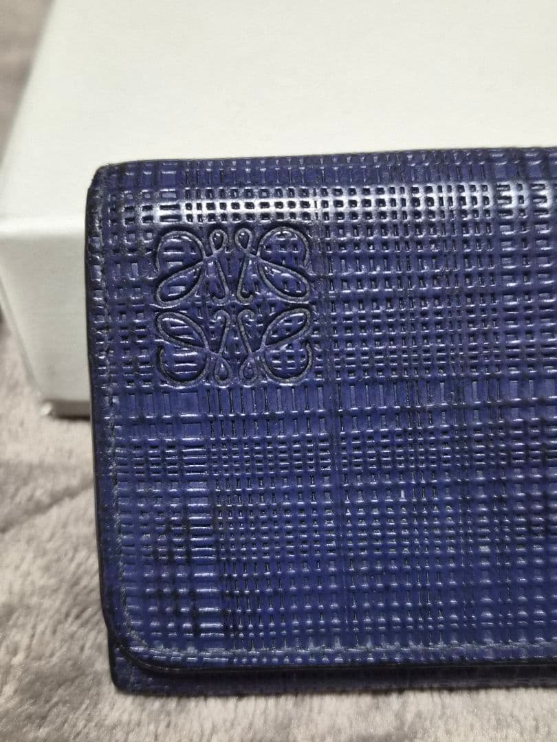 直営店購入ロエベ　キーケース　リネン　ネイビー　LOEWE　送料込み