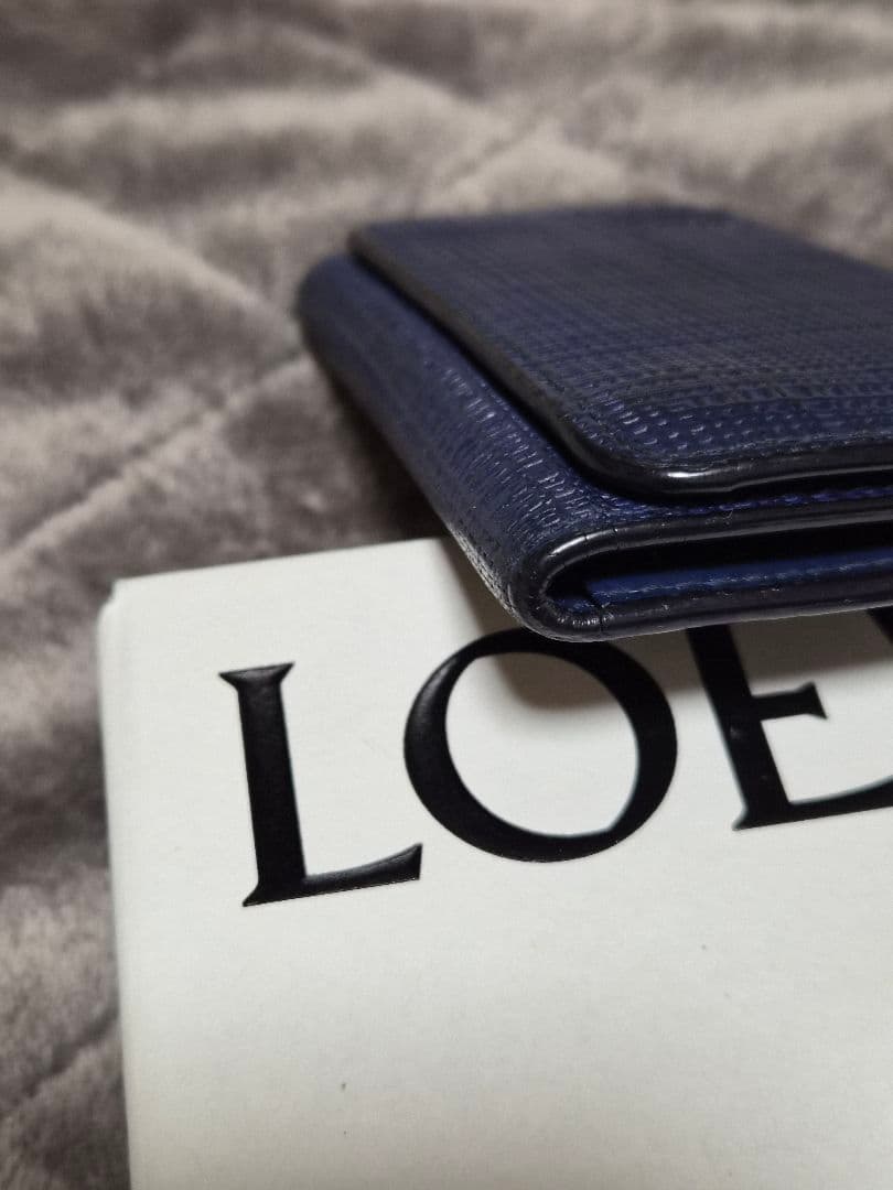 直営店購入ロエベ　キーケース　リネン　ネイビー　LOEWE　送料込み