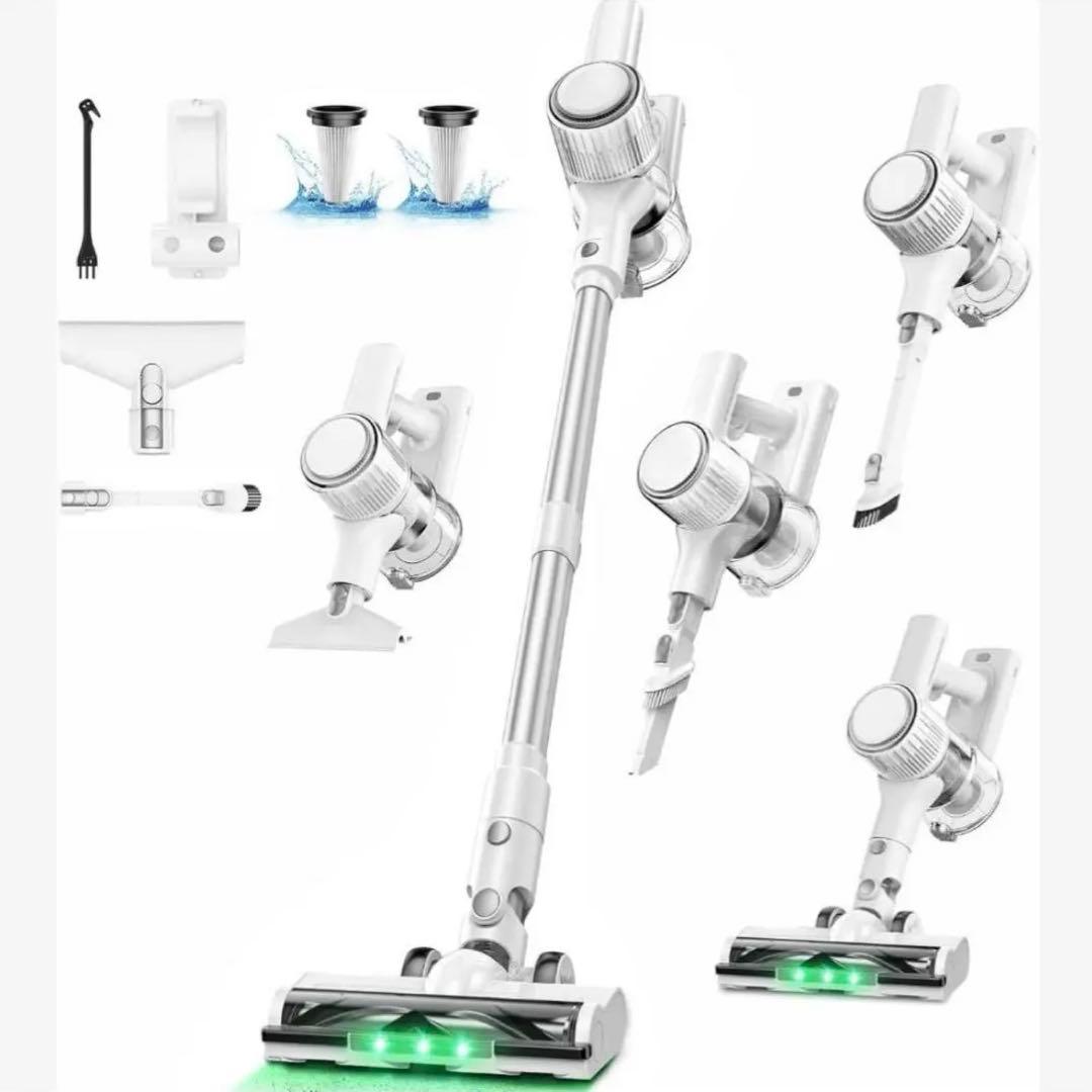 掃除機⭐️コードレス85Kpa強力吸引 50分連続稼働 着脱式バッテリー 低騒音