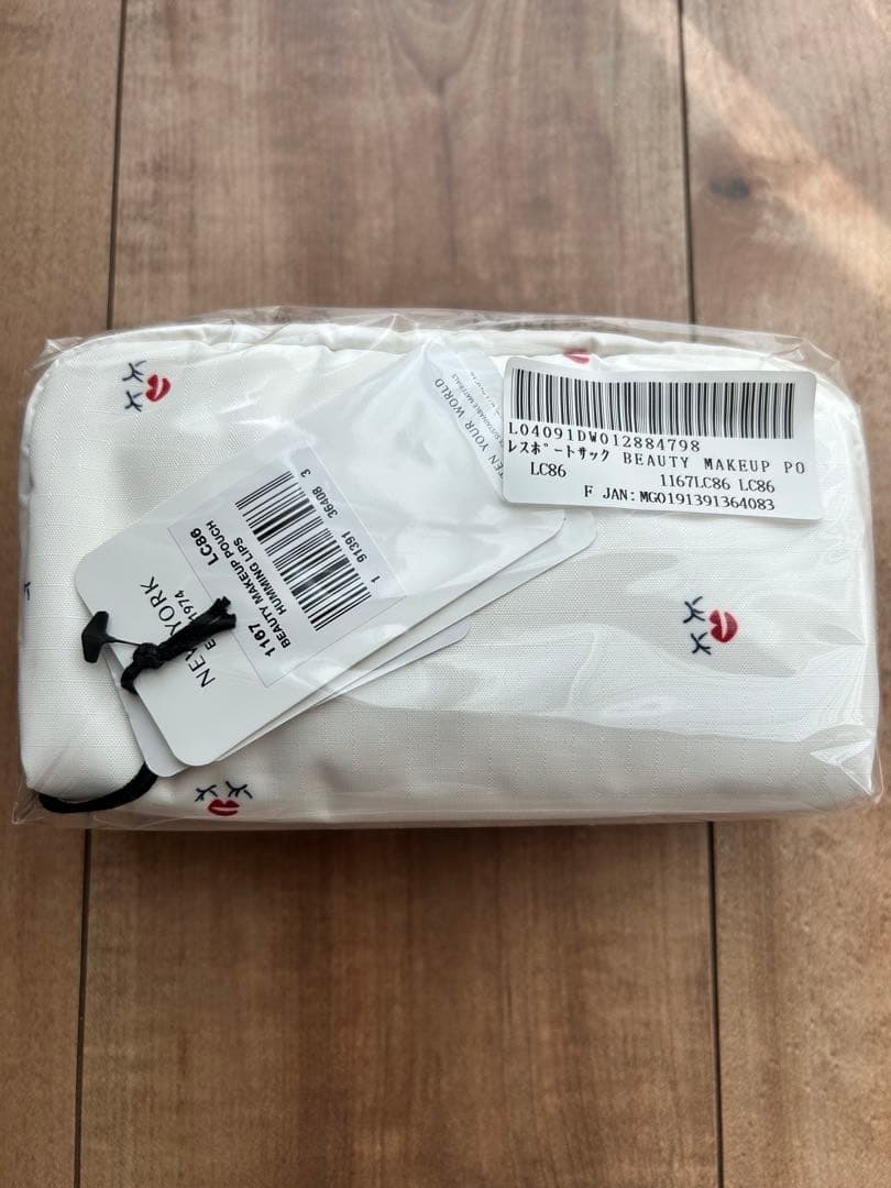 新品　レスポ　神崎恵コラボ　メイクアップポーチ　ハミングリップ　ホワイト　白