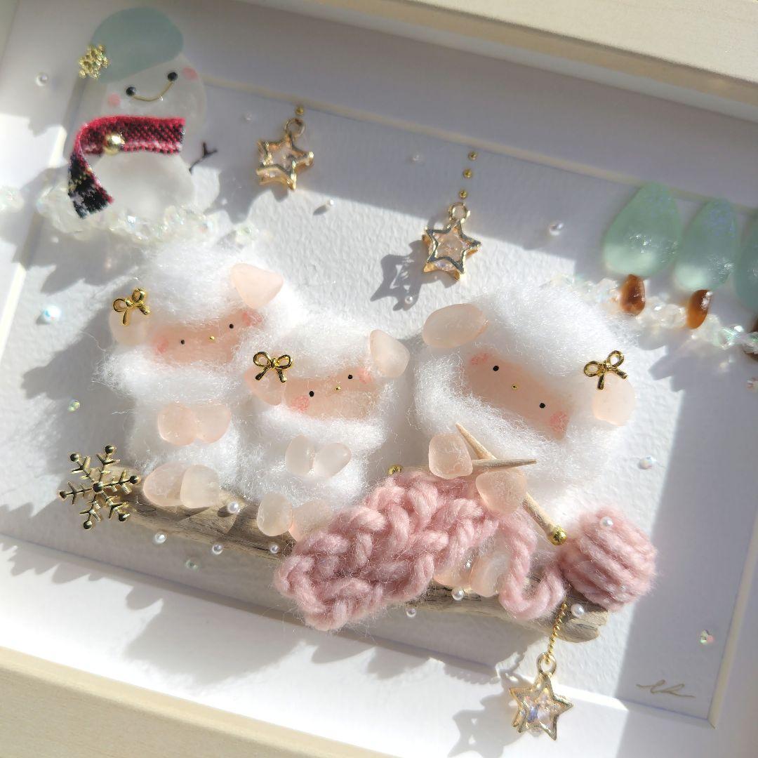 シーグラスアート『 新年‧⁺ ⊹˚.着ぐるみ♡～mini～』他1点