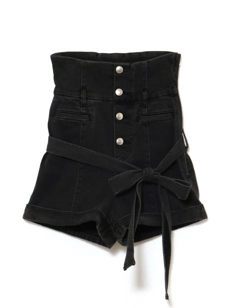 パンツ andmary Highwaist ribbon pants black S