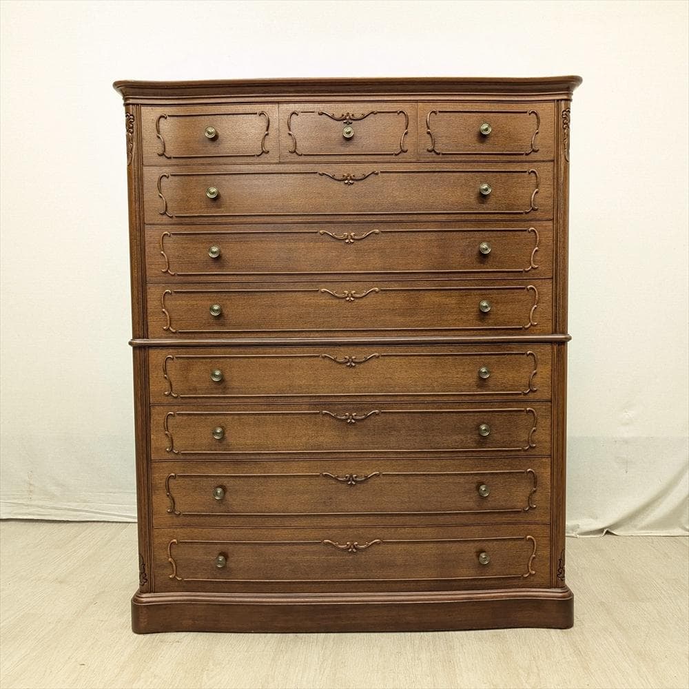 府中家具　宇野木工　チーク 桐　整理箪笥　タンス　チェスト　箪笥　たんす　引出し