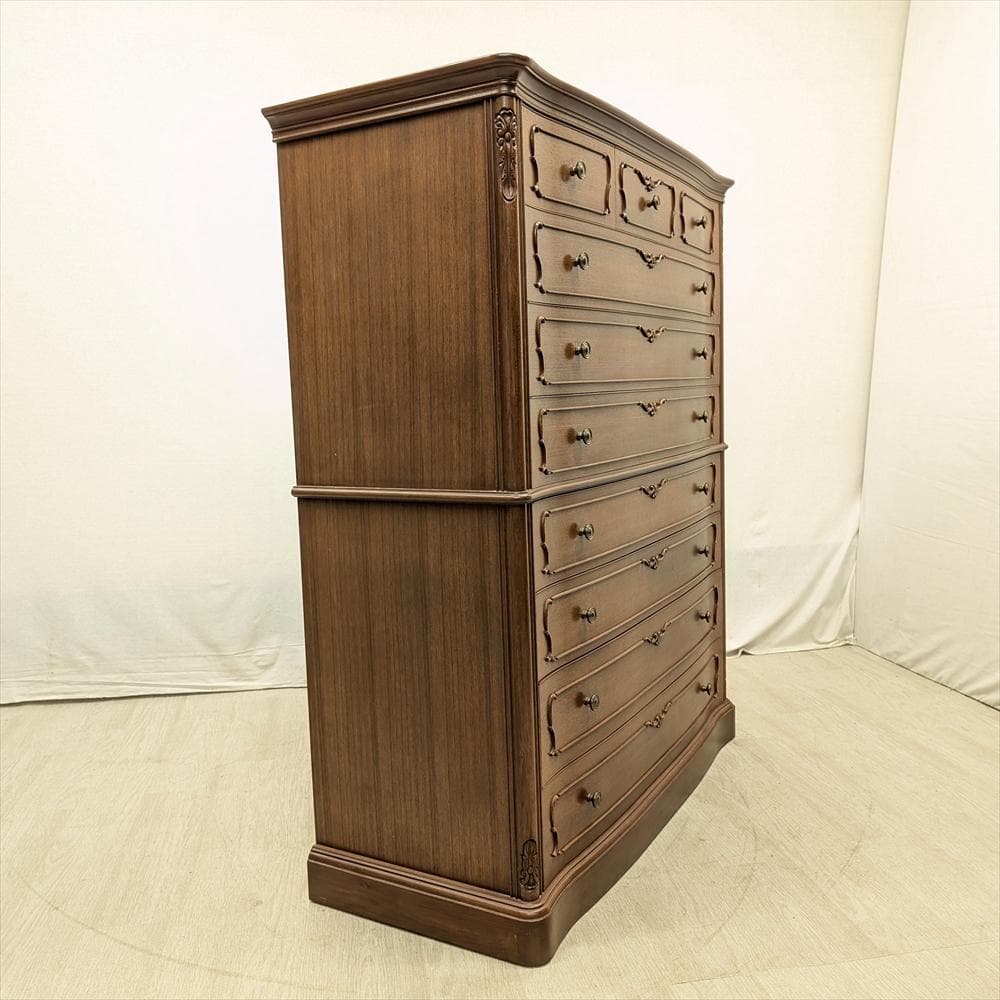 府中家具　宇野木工　チーク 桐　整理箪笥　タンス　チェスト　箪笥　たんす　引出し