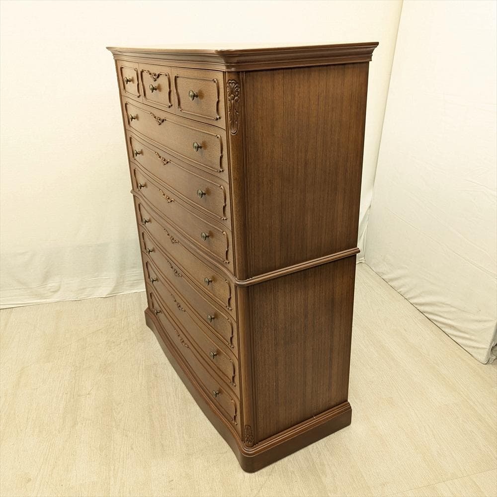 府中家具　宇野木工　チーク 桐　整理箪笥　タンス　チェスト　箪笥　たんす　引出し