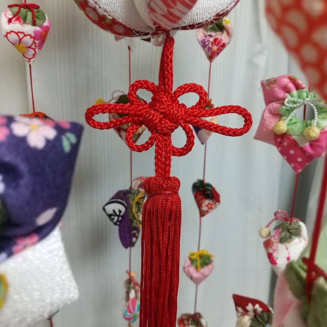 10連 102個 艶やか♪華やか♪ちりめん細工 つるし飾り 80cm