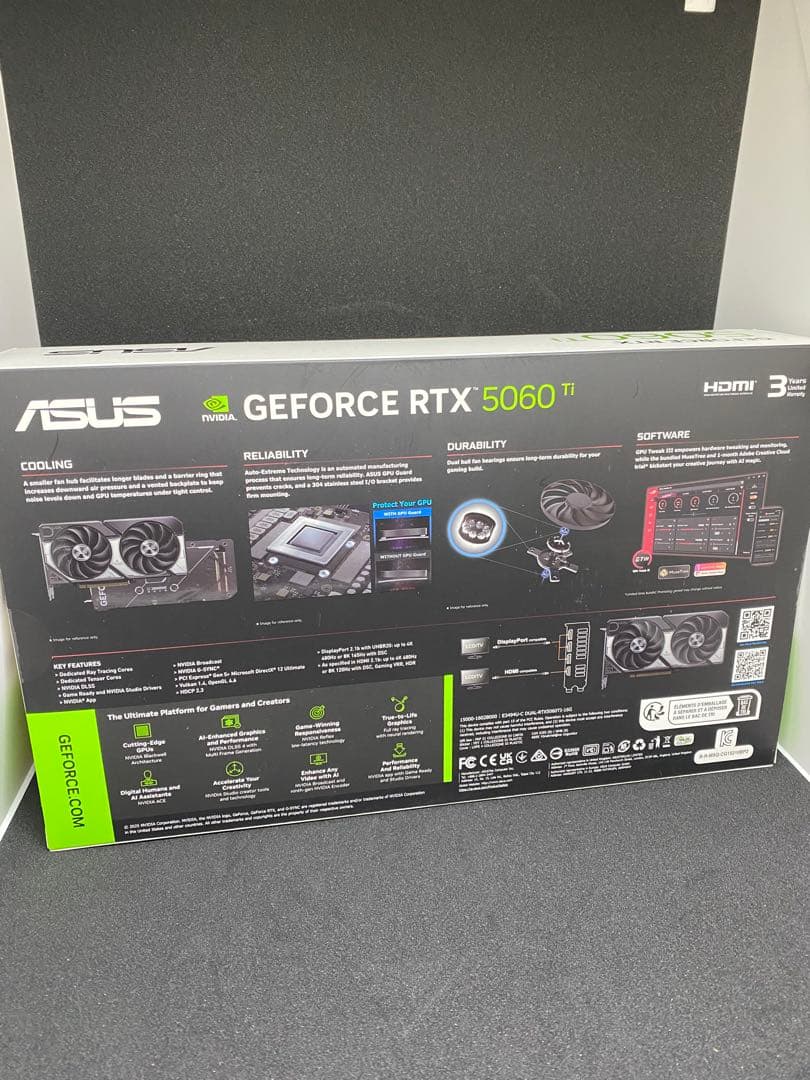グラフィックボード・グラボ・ビデオカード ASUS GEFORCE RTX 5060 Ti DUAL 16GB