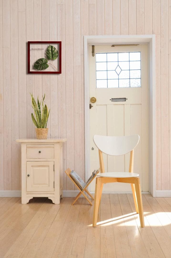 モンステラリーフパネル アートフレーム​　壁掛け　インテリア