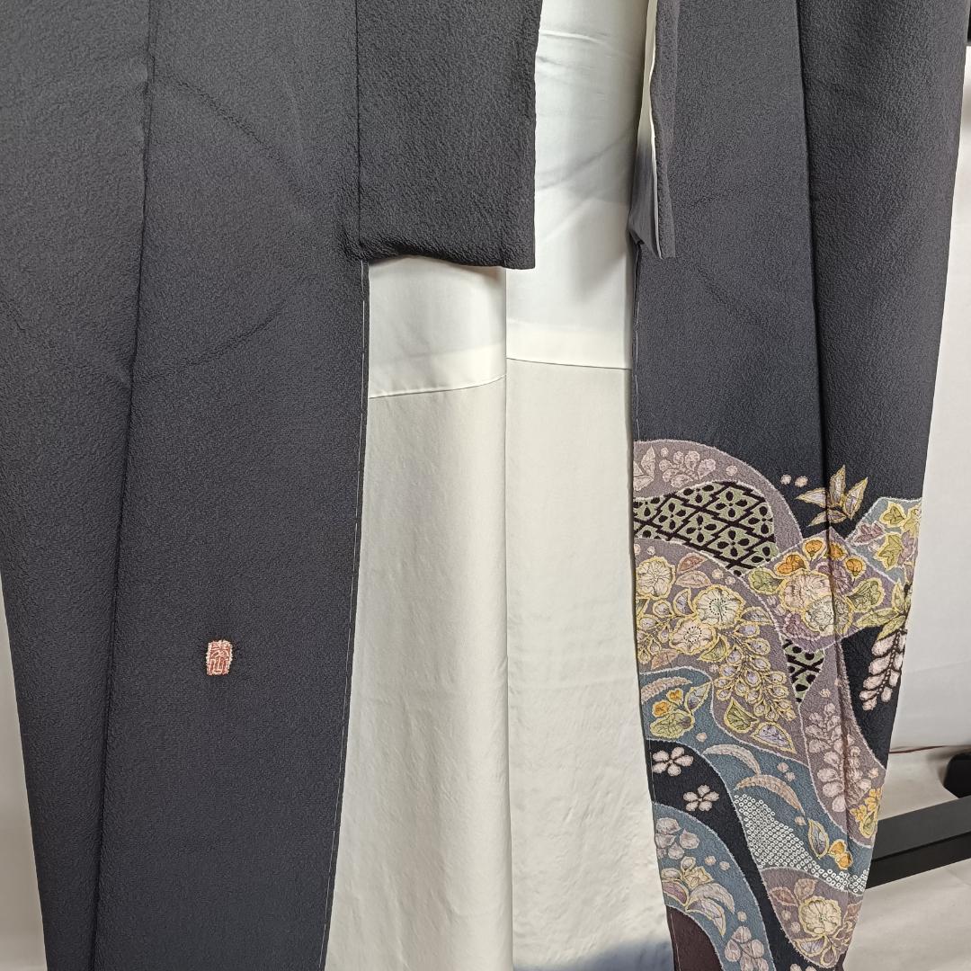 ◆2209◆訪問着　翠山工房 　身丈：163　袷　落款 辻が花　和装着物