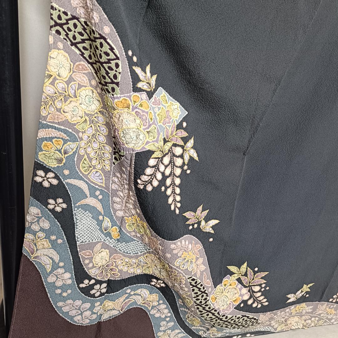 ◆2209◆訪問着　翠山工房 　身丈：163　袷　落款 辻が花　和装着物