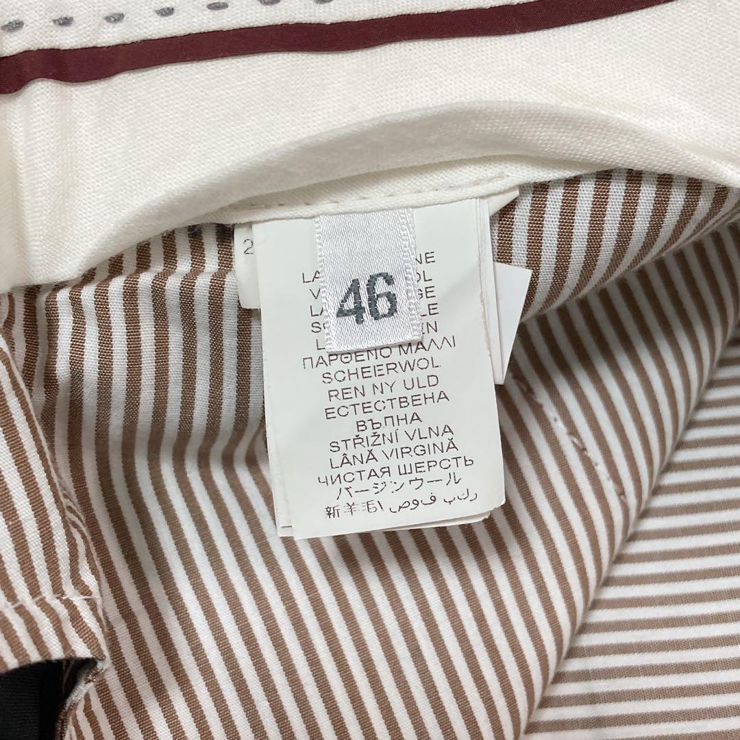 ブルネロクチネリ スラックス タック入り ウール イタリア製 NVY 46