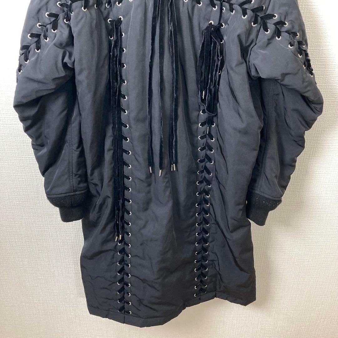 367【美品】 G.V.G.V レースアップ MA-1 ロングコート リボン