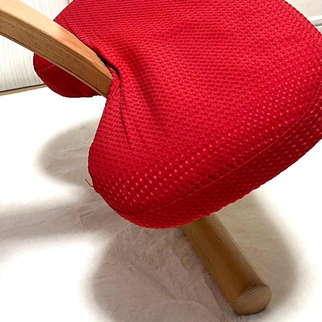 【美品】バランスイージー グレー 赤カバー付き バランスチェア RYBO