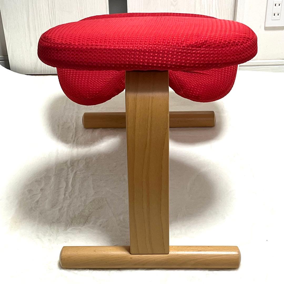 【美品】バランスイージー グレー 赤カバー付き バランスチェア RYBO