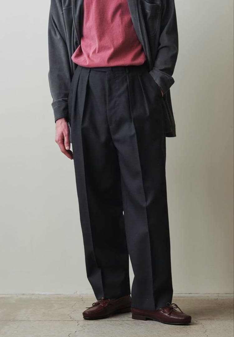 steven alan ウールオックスフォードインツープリーツドレストラウザーズ