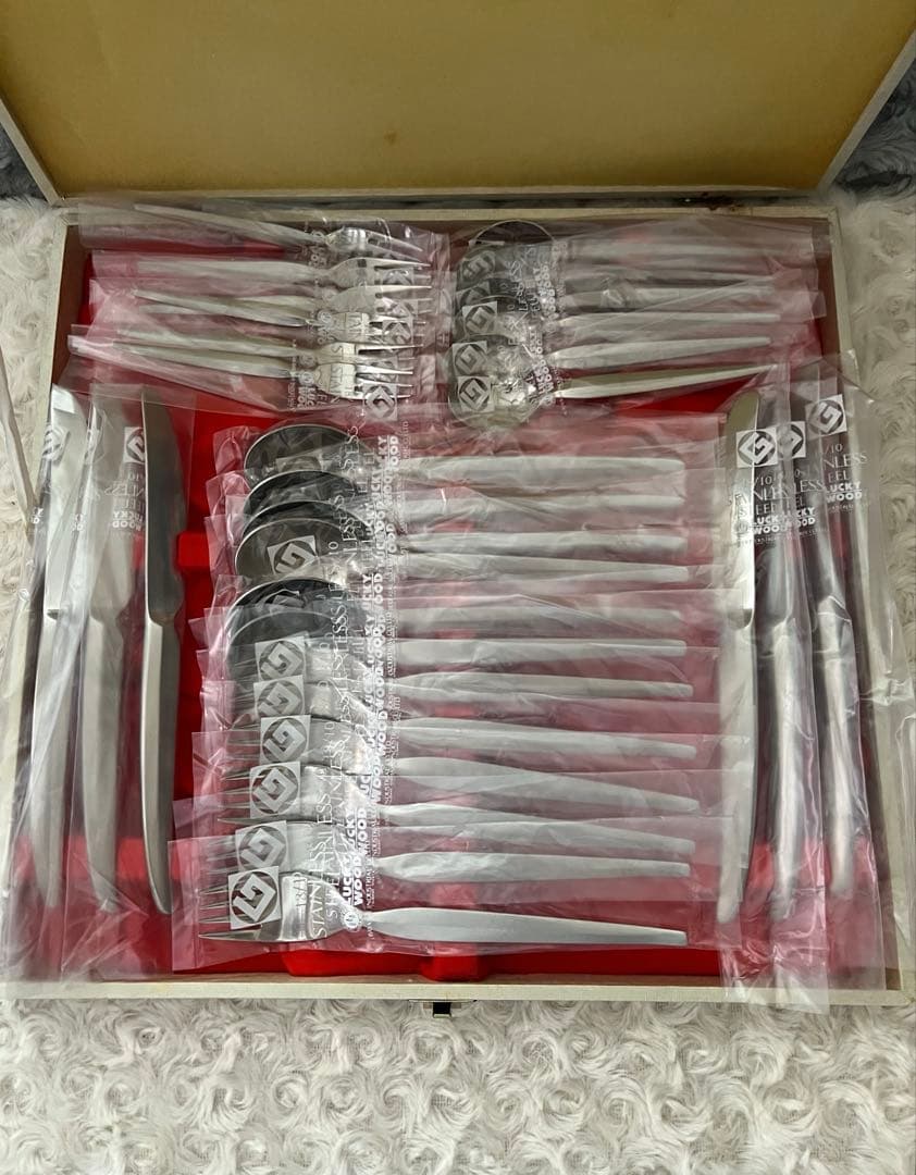 ラッキーウッド　カトラリーセット　デラックス　ディナーセット〈30本セット〉※