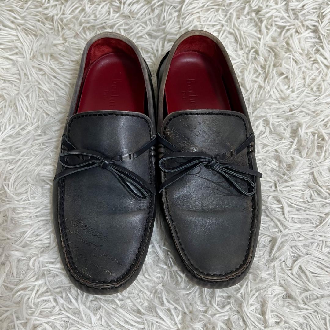 11407✨良品✨ベルルッティ カリグラフィ ドライビングシューズ ブラウン