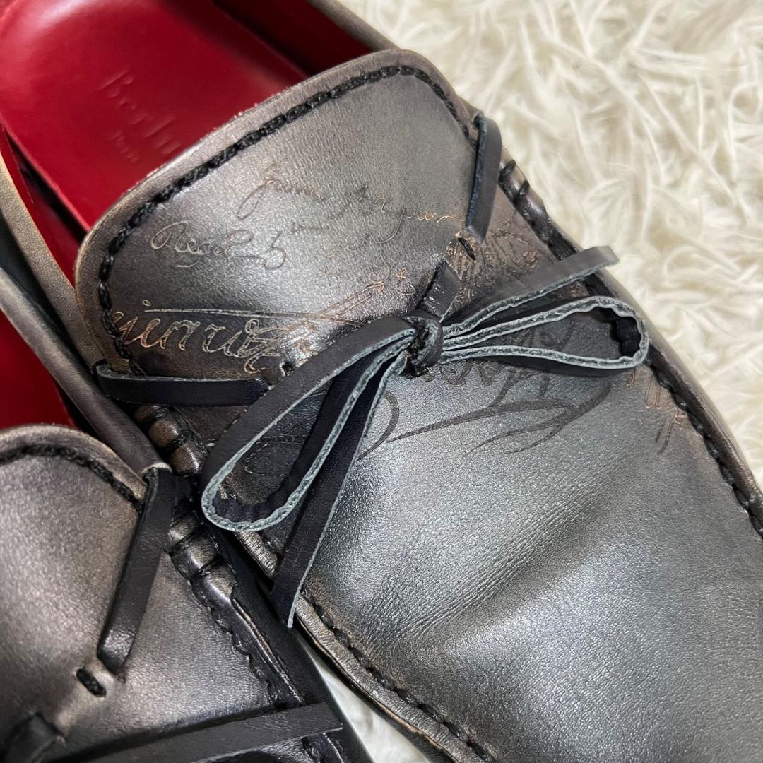 11407✨良品✨ベルルッティ カリグラフィ ドライビングシューズ ブラウン