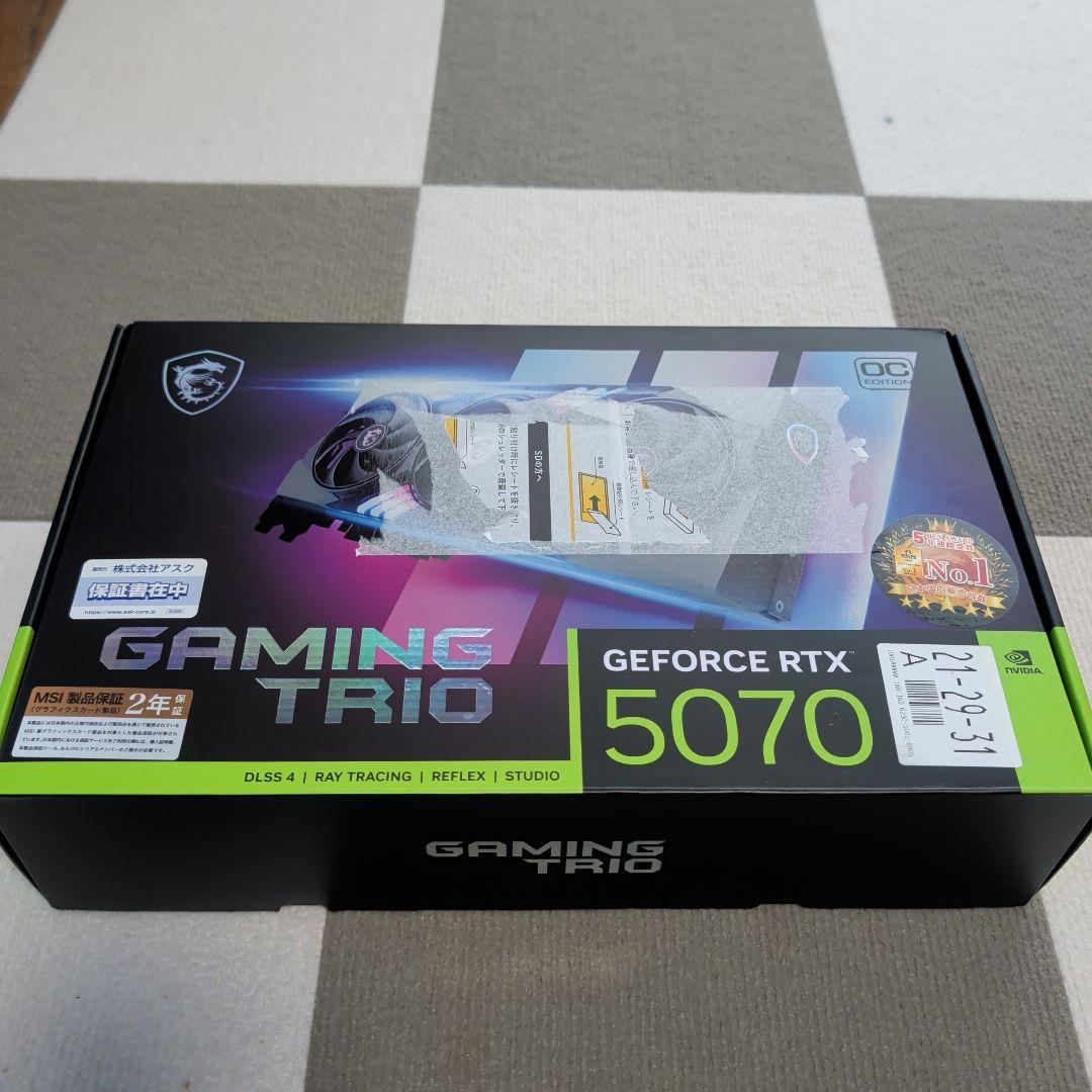 グラフィックボード・グラボ・ビデオカード MSI GeForce RTX 5070 12G GAMING TRIO OC