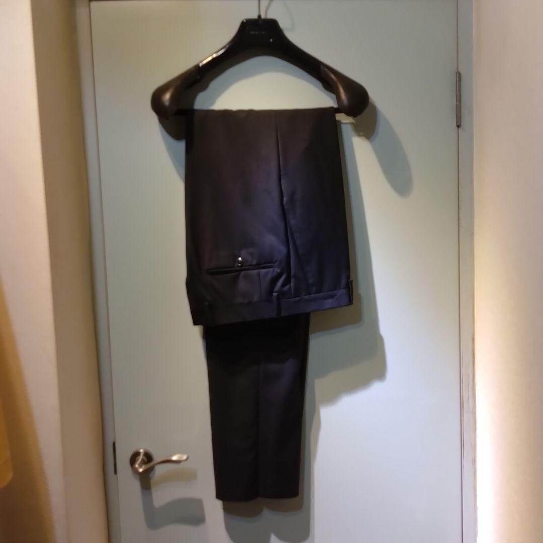 LARDINI ウールスーツ ブラック 46 ロロピアーナ Loro Piana