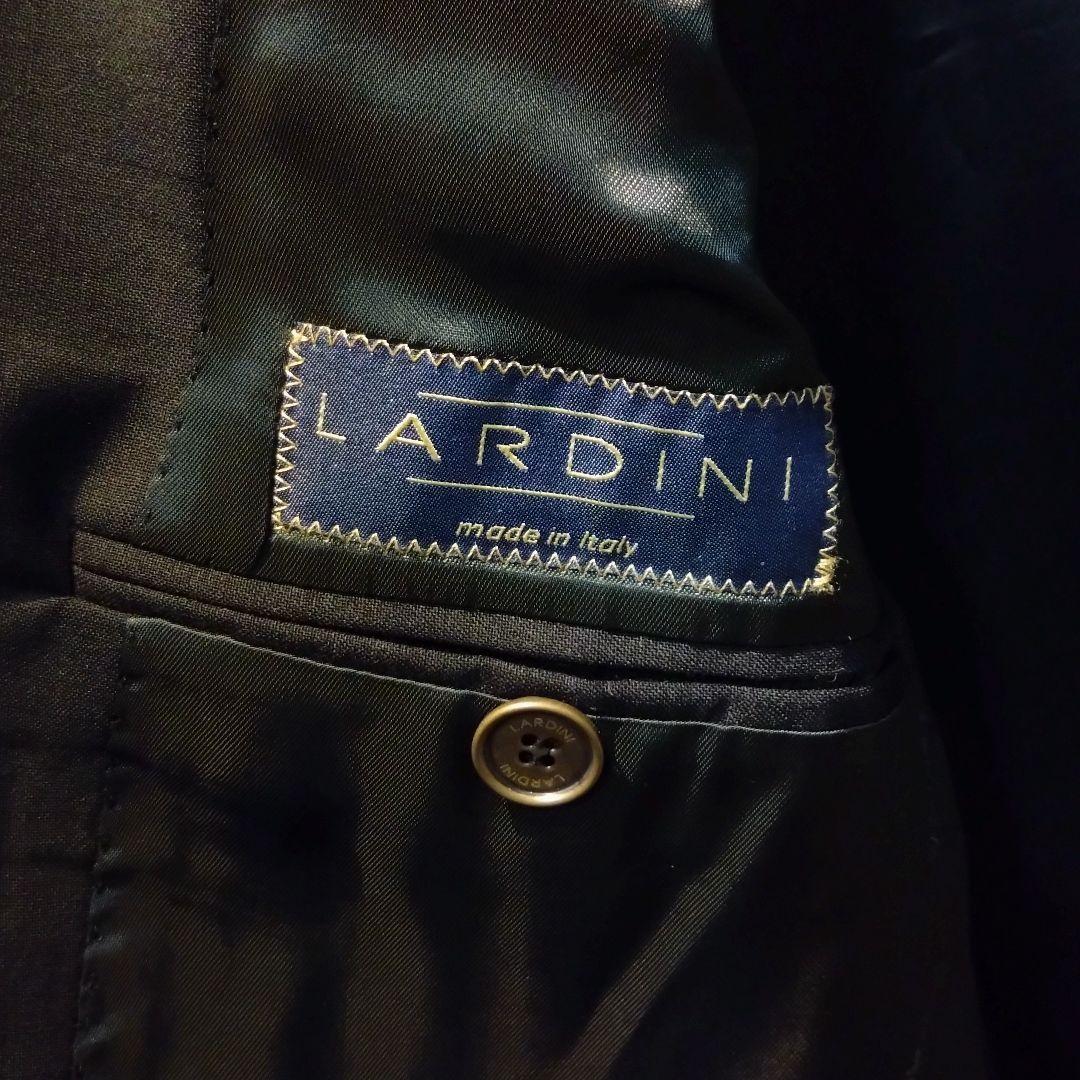 LARDINI ウールスーツ ブラック 46 ロロピアーナ Loro Piana