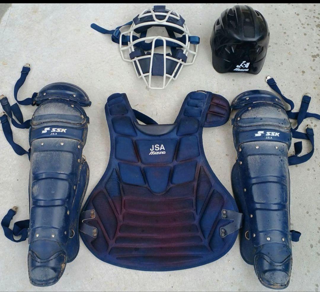 キャッチャー用プロテクターセット ネイビー