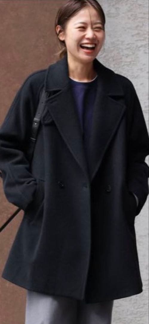 ジャーナルスタンダードレリューム 尾州ウールモッサWブレストハーフコート