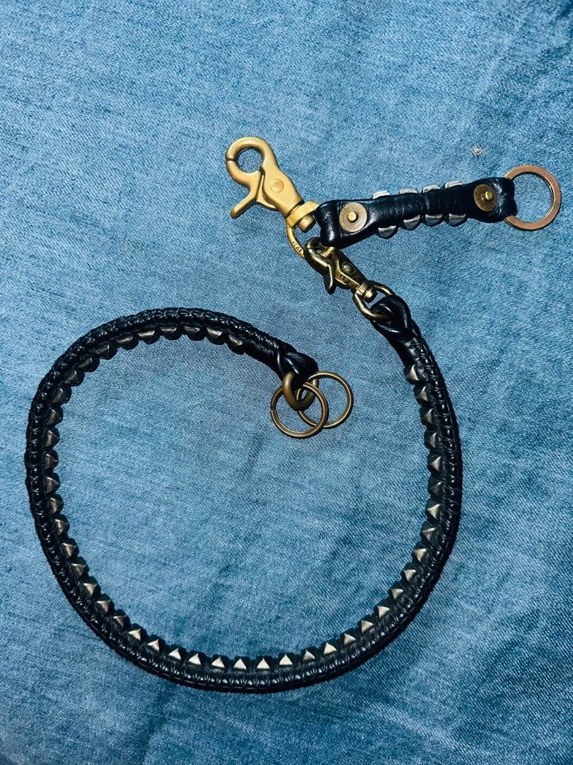 CALEE レザーウォレットチェーン　キーリングセット